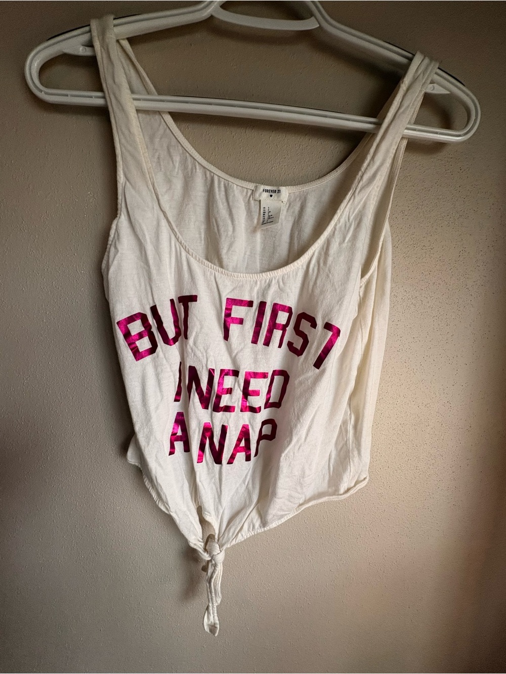 Forever 21 Tank with Pink Text Graphic